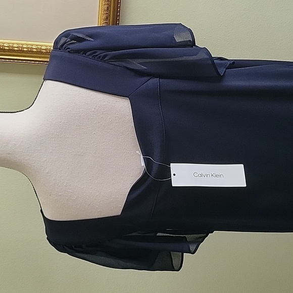 Calvin Klein new with tags blouse navy - Picture 3 of 3